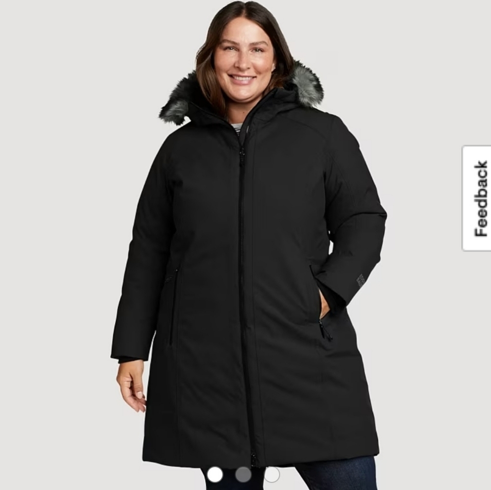 Women's Black Hooded Puffer Coat